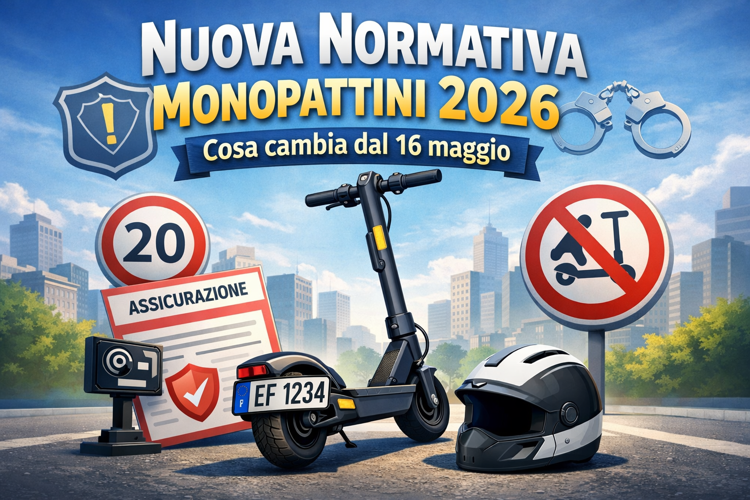 🛴 Nuova normativa monopattini 2026: cosa cambia dal 16 maggio