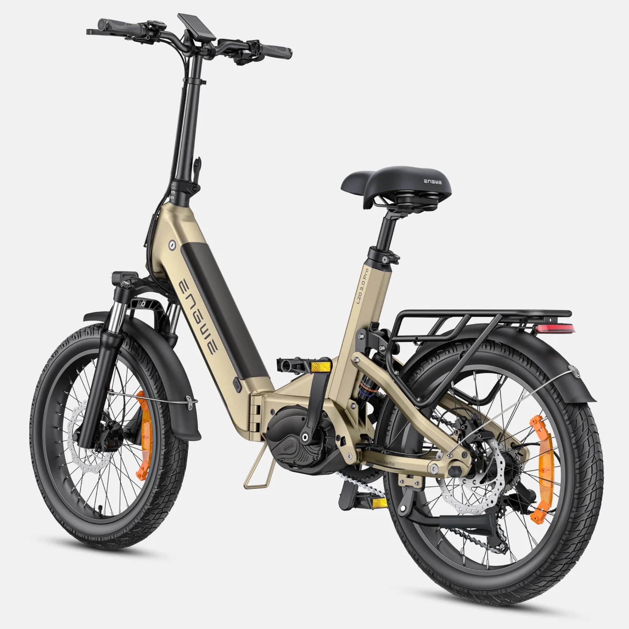 ENGWE L20 3.0 Pro – Bici Elettrica Pieghevole Mid-Drive 250W, Batteria Samsung 720Wh, Autonomia 160km