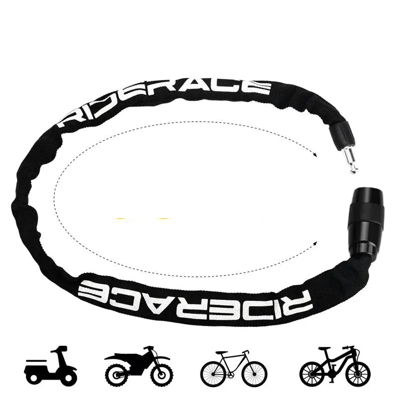 Lucchetto Antifurto Bici a Catena con Chiavi – Sicurezza per Bici Elettriche, MTB e Monopattini